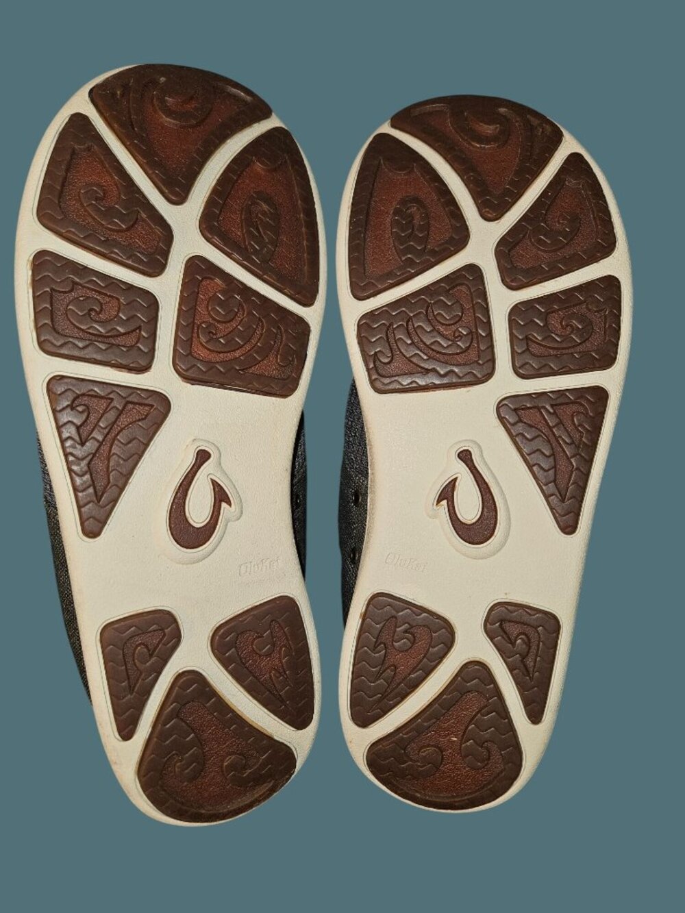Olukai Nohea Moku Slip On Casual Gray Textile Men Shoes Size 8 - Picture 9 of 10